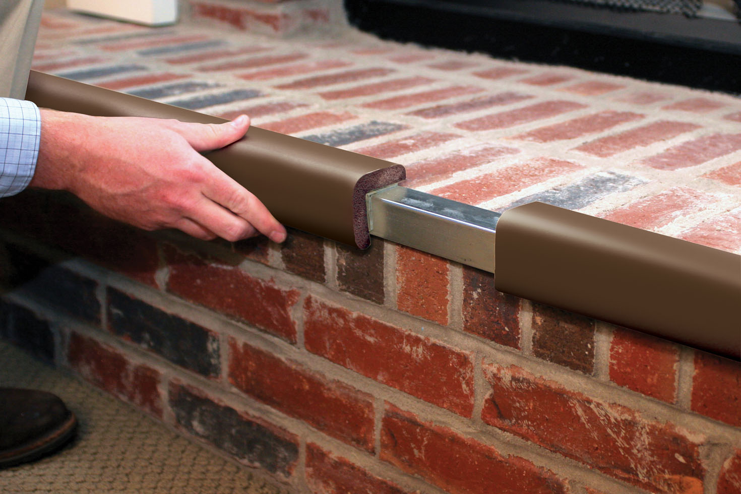 Our Metal Backed Hearth Guard is the only one that will clamp to your fireplace. For hearths 45"-78". Shop all home safety products at Cardinal Gates now!