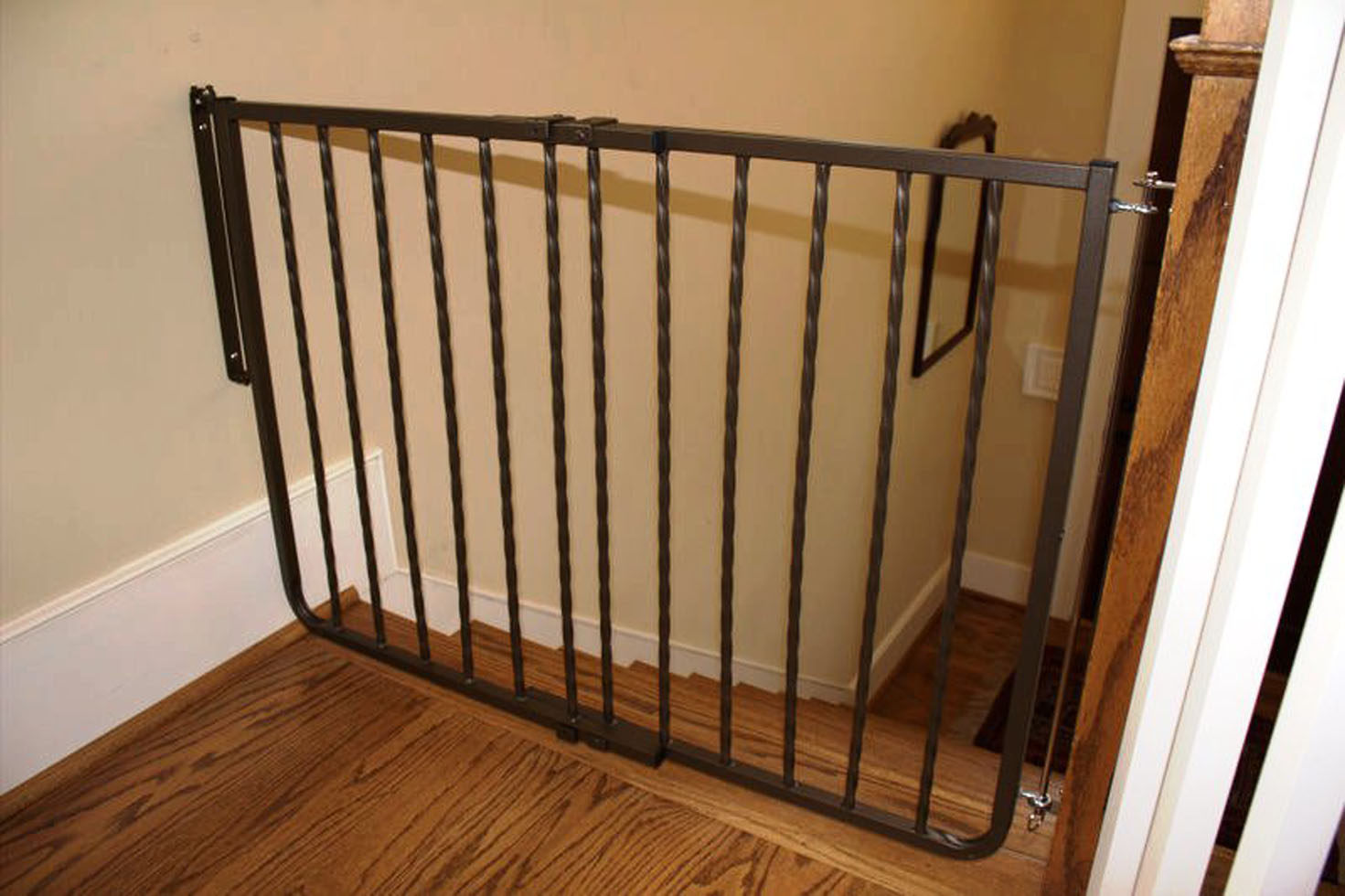 wrought iron stair gate