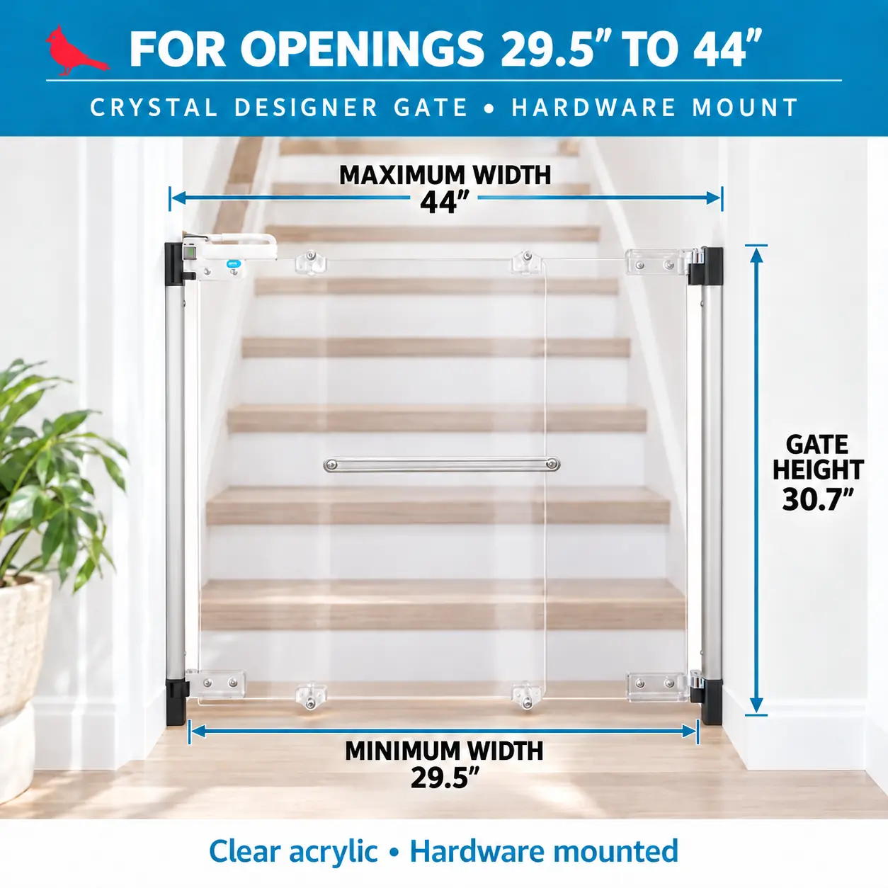 Qdos Crystal Designer Gate (Hardware Mount)